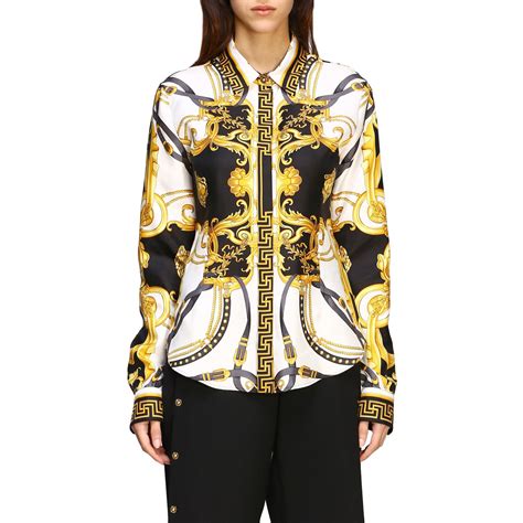 versace tops sale|versace silk shirt women.